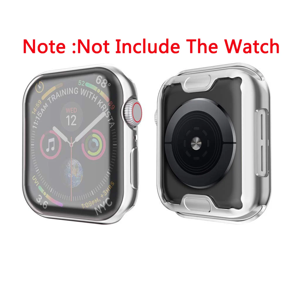 Защитный чехол для Apple Watch Series 4 5 40 мм 44 мм Силиконовый протектор с полным покрытием оболочка для iWatch Series 3 38 мм 42 мм