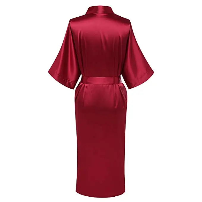 Women Sleepwear Bride Robes Silk Robe Sleepwear Pajamas Women Silk Satin Long Wedding Bride Bridesmaid Robe Kimono Robe Feminino Bath Large Size XXXL Peignoir Femme Sexy Bathrobe