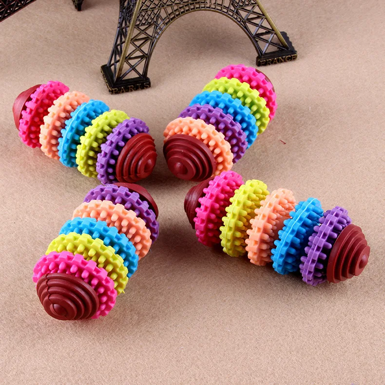 

Colorful dog toys Puppy dog dental teething healthy bite chew toys 5 Styles gear shape pet dog playing toys Pet dog product toy