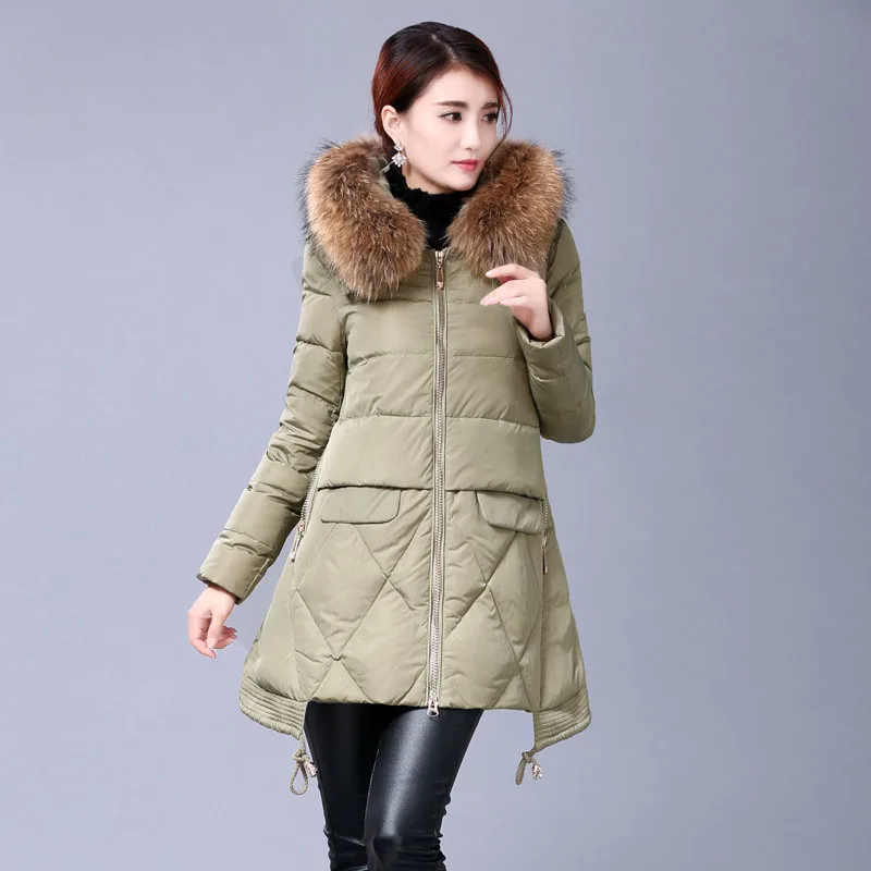 

HRM 2017 winter new Girls long paragraph Slim was thin thick hooded down jacket fashion jacket