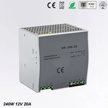 DR-240-12 Single Output LED Din Rail Power Supply Transformer 240W DC 12V 20A Output SMPS DR-240-12 Single Output LED Din Rail Power Supply Transformer 240W DC 12V 20A Output SMPS