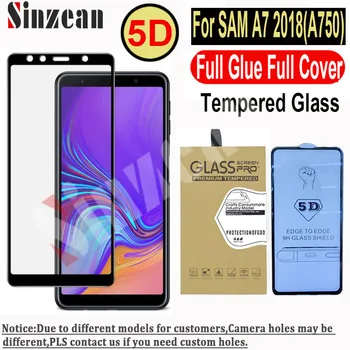 

Sinzean 25pcs For Samsung A750 Full Cover 3D Tempered Glass For Galaxy A7 2018 Full Glue 5D Curved Edge Screen Protector Film