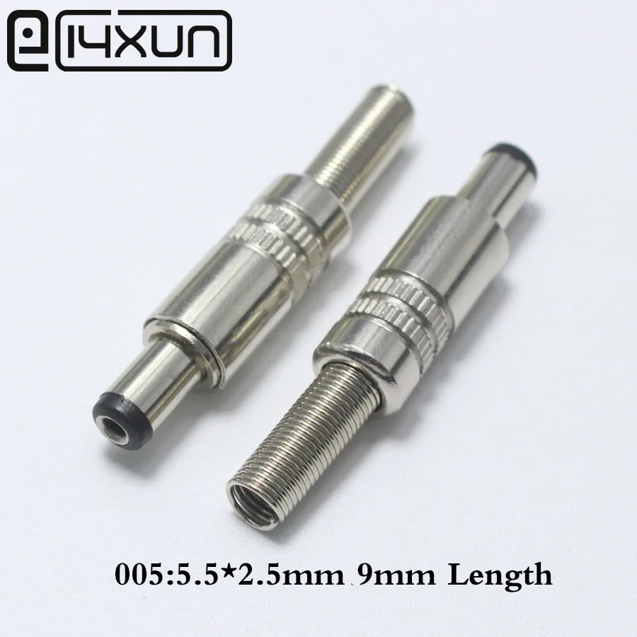 EClyxun 10 шт. металлический 5 5x2 мм 5*2 штекерный разъем питания постоянного тока 9