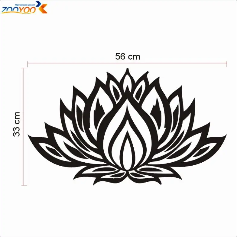 Black Lotus Flower Sticker Zooyoo8309 Vinyl Wall Stickers Black Lotus Flower Sticker Zooyoo8309 Vinyl Wall Stickers