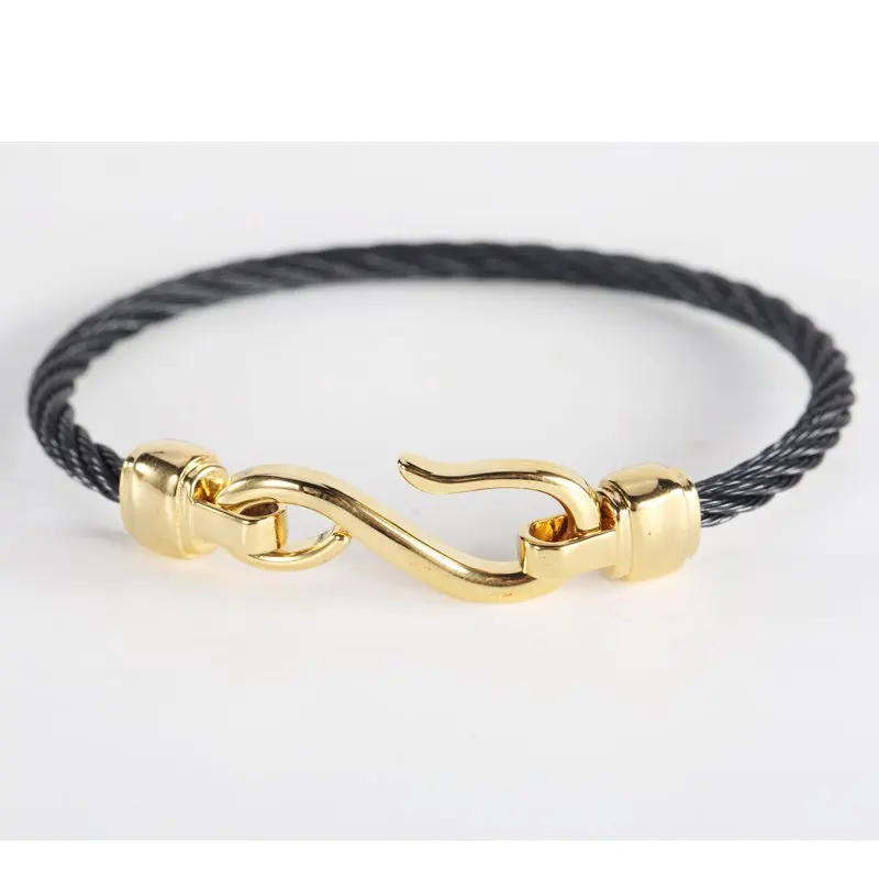 Винтажные очаровательные мужские и женские браслеты на крючках черные плетеные сетчатые браслеты из нержавеющей стали - Окраска металла: 05