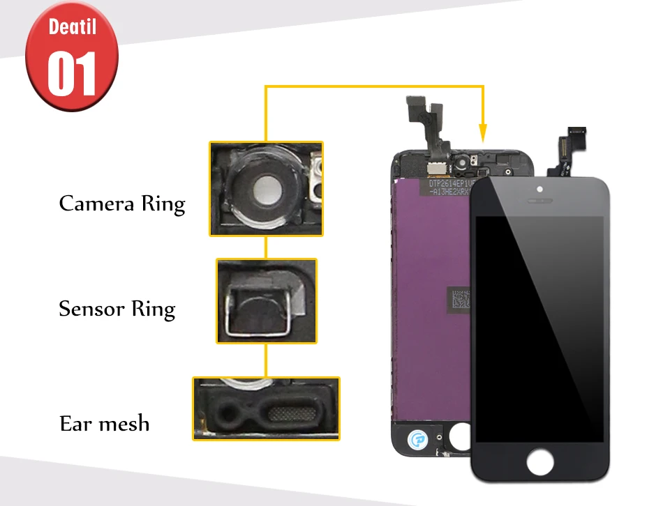 AAA++ ЖК-дисплей для iPhone 5S сенсорный экран в сборе дигитайзер Замена для iPhone 5S дисплей без битых пикселей