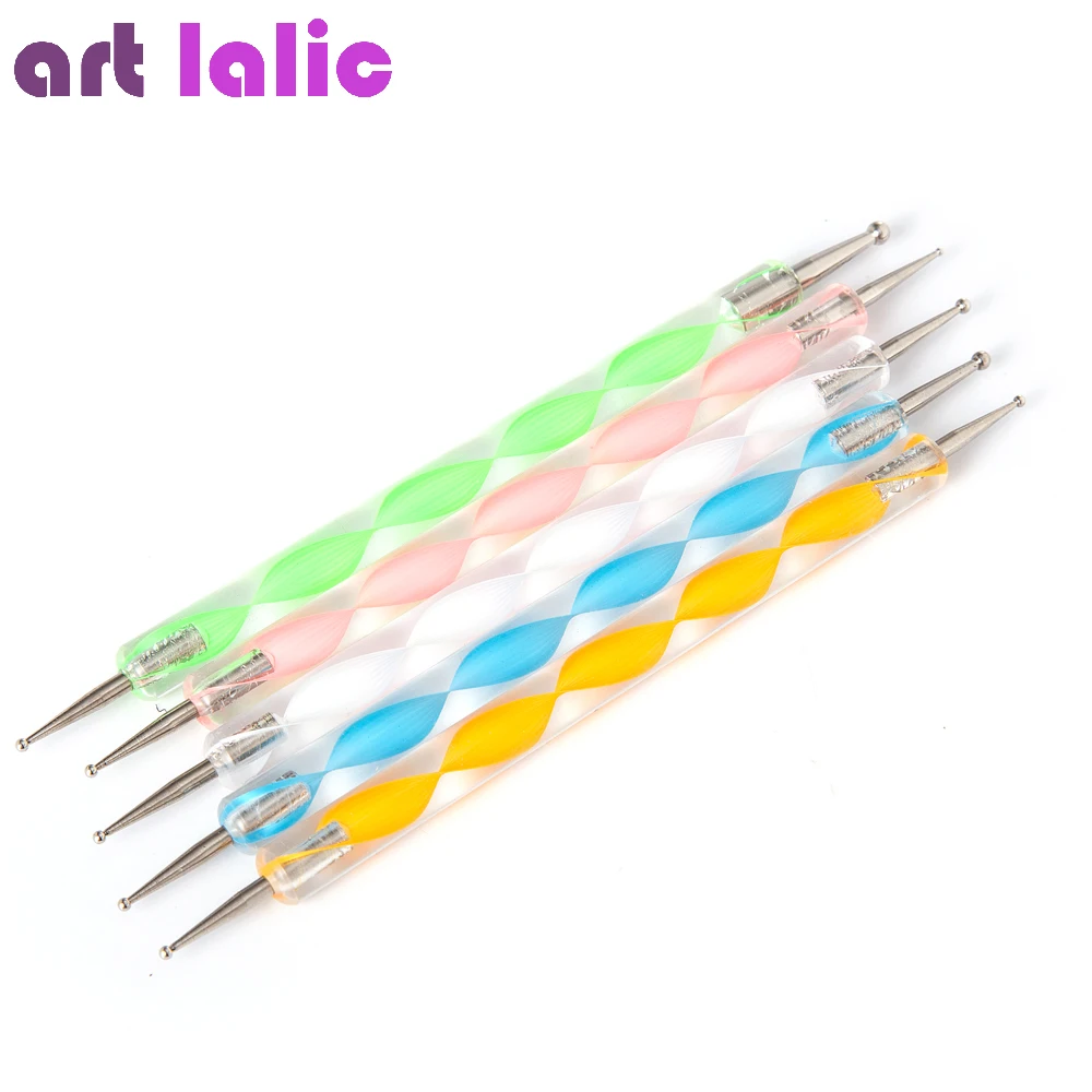  20 Pcs Nail Art Brushes Design Set Dotting Painting Drawing Polish Brush Pen Tools