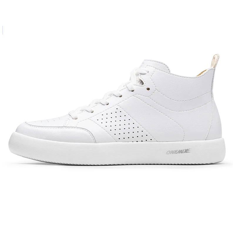 Onemix/Мужская обувь для скейтбординга, белая уличная мужская спортивная обувь, дышащая мужская обувь для ходьбы, мягкая обувь, размер EU39-45 - Цвет: White