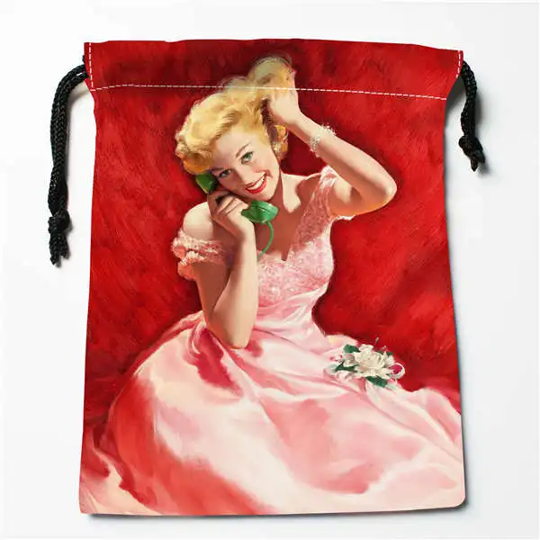 

Custom Printing pinup girl patch Drawstring Shopping Bags Travel Storage Pouch Swim Hiking Toy Bag Unisex Multi Size18-12-05-21