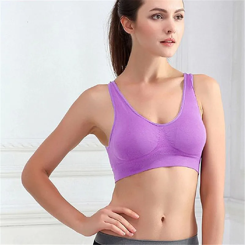 6xl Plus Size 1pc Women Girls Padded Seamless Bra Vest Tops Rimless Bras  Plus Size With Removable Padded - Bras - AliExpress