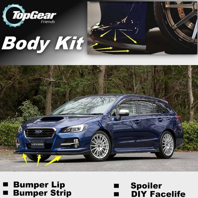 Бампер для губ отражатель губы для Subaru Levorg передний спойлер юбка для TopGear вентиляторы Тюнинг автомобиля вид/обвес/полоса