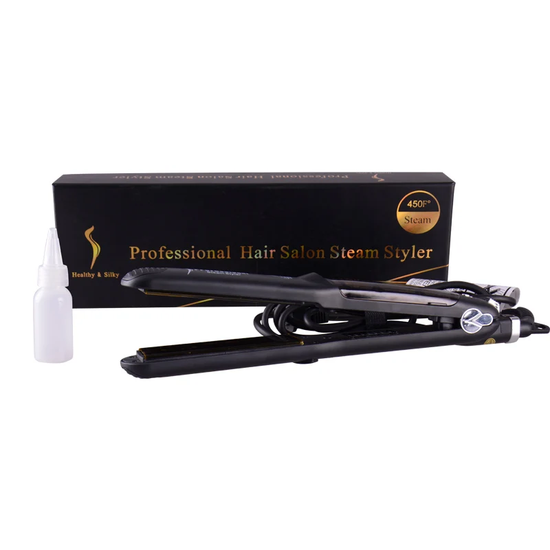  Ceramic Vapor Steam Hair Straightener Iron With Argan Oil Infusion Steam Professional Styling Tools