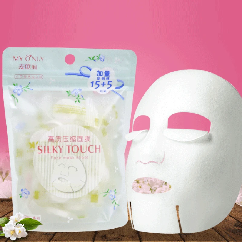 

20Pcs/Lot Compression Mask Paper Skin Care DIY Pad Disposable Candy Nonwoven Fabric Mask Paper Face Skin Clean Paper Cleaner