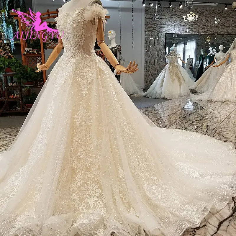 

AIJINGYU Short Bride Dress China Western Bridal Gowns Plus Size USA Marriage Queen Sexy Women Front Gown Wed To Be Dresses