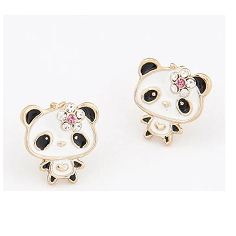 Новые милые серьги с эмалью в виде животных|Серьги-гвоздики| |
