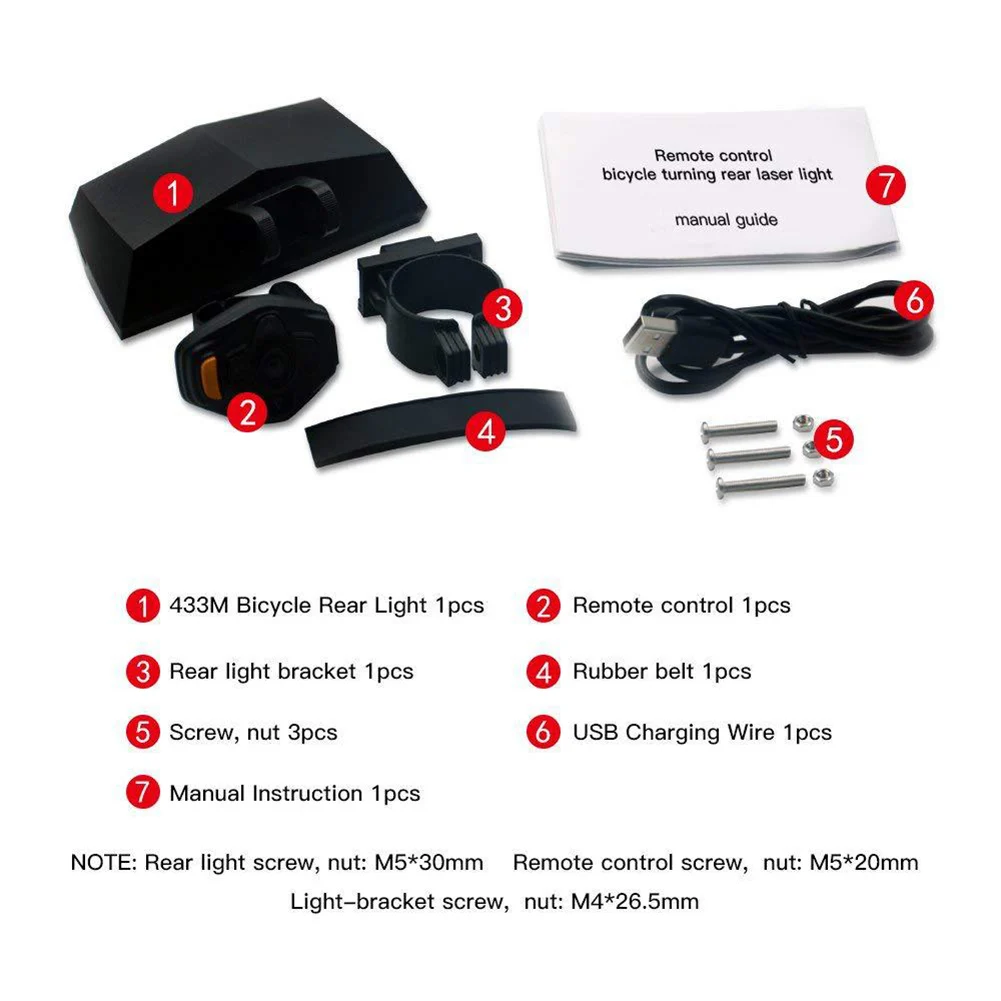 Sale Bicycle Bike Rear LED Tail Light Wireless Remote Control Turn Signals Safety Warning Light ED-shipping 2