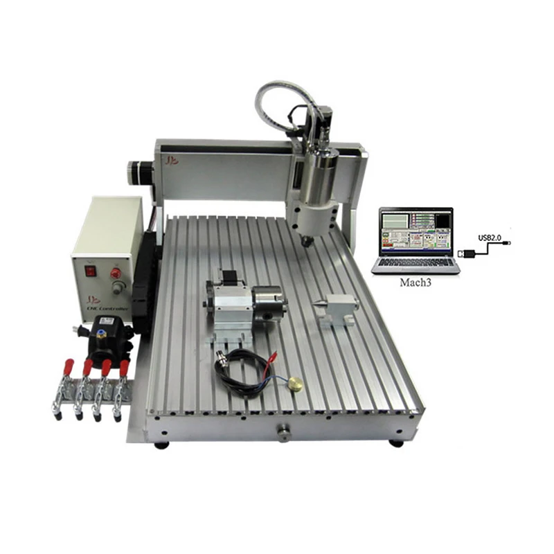 

LY USB CNC Router 6040, 1.5kw spindle cnc lathe, 4 axes Drilling Milling machine, Mach3 wood router, Russia free Ship& Tax!