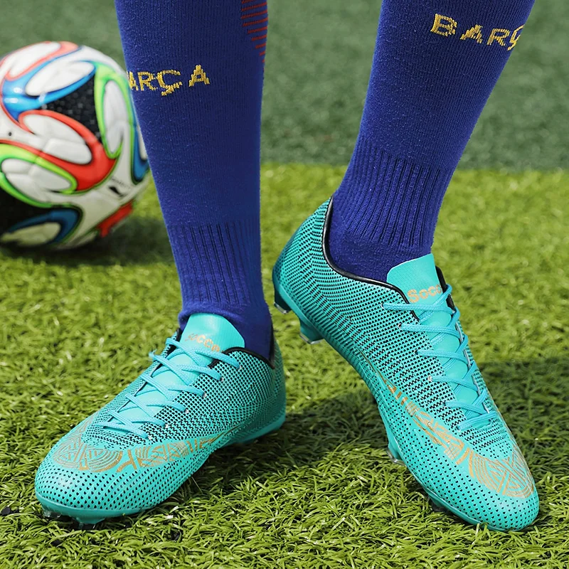 Lion Scream Football Shoes Professional Soccer Suferfly Futsal Sock Cleats Training Sport Sneakers Child Turf& Spike 33-44