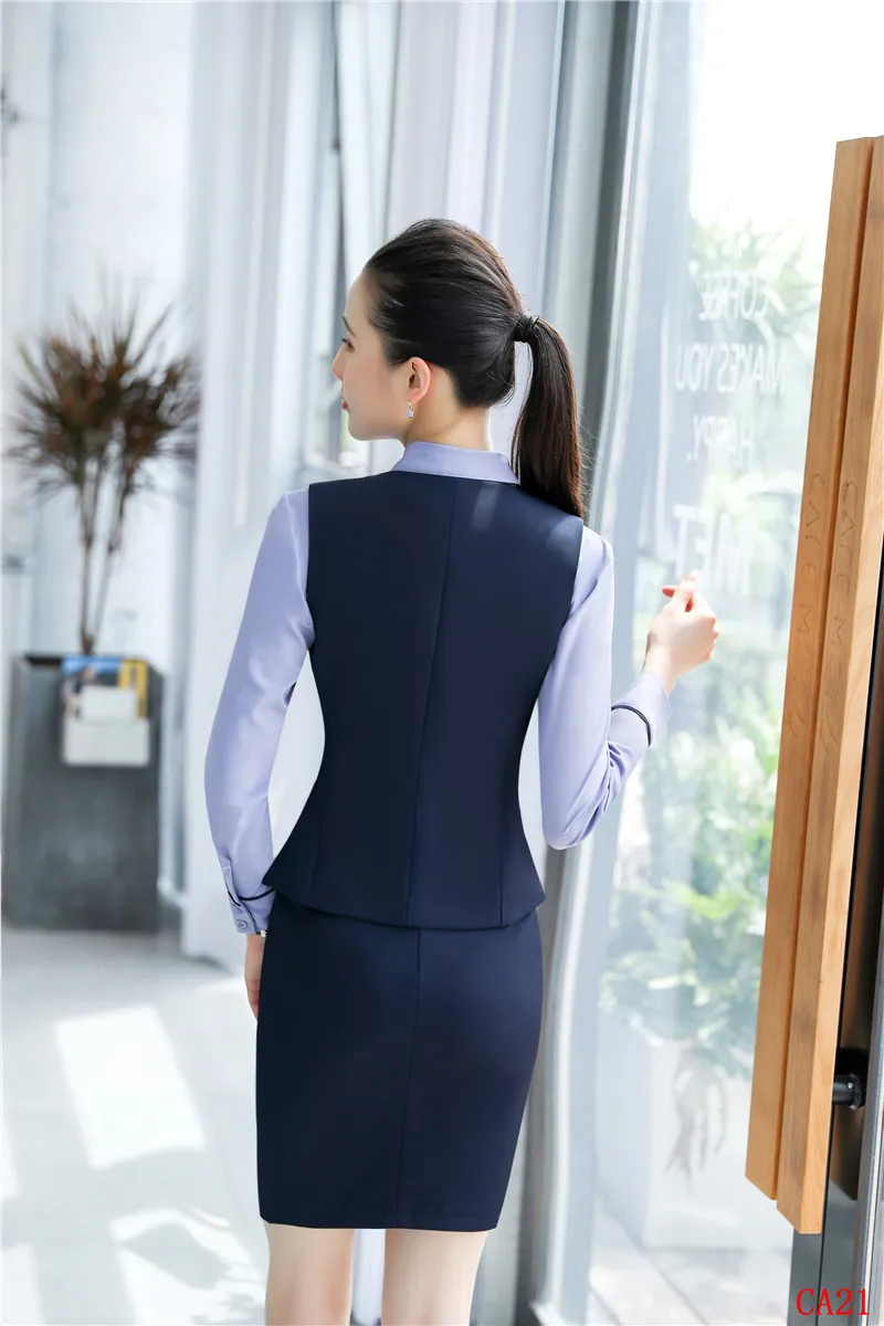 2 pieces set uniform styles blazers women business
