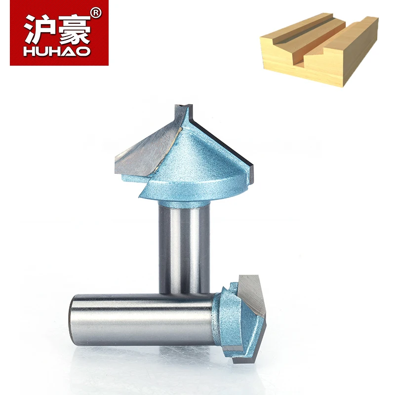 HUHAO 1/4" Shank Half Round bit 2 Flute Endmill Router Bits for Wood