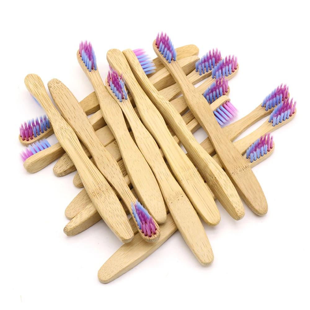

DR.PERFECT 100 Pcs Child Mixed Color Bamboo Toothbrush Wholesale Eco friendly Wooden Bamboo Toothbrush Oral Care Black Head