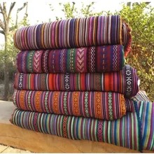 2 метра полиэстер хлопок пряжа краситель в полоску Текстиль Ткань для шитья национальный тренд диван скатерть шторы пэчворк