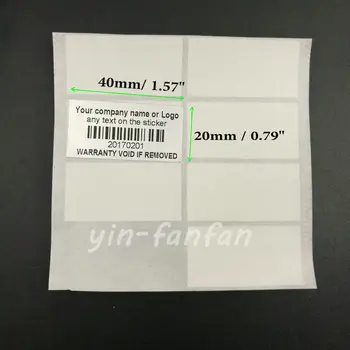 

200 Silver Custom Printed Tamper Proof Warranty Void Labels Stickers Seals