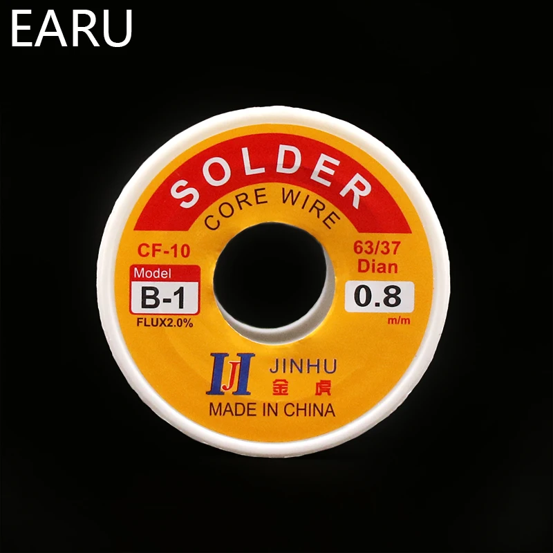 Soldering Wire 100g 0.6/0.8/1/1.2/1.5/2MM 63/37 FLUX 2.0% 45FT Tin Lead Wire Melt Rosin Core for Eletric Solder Iron