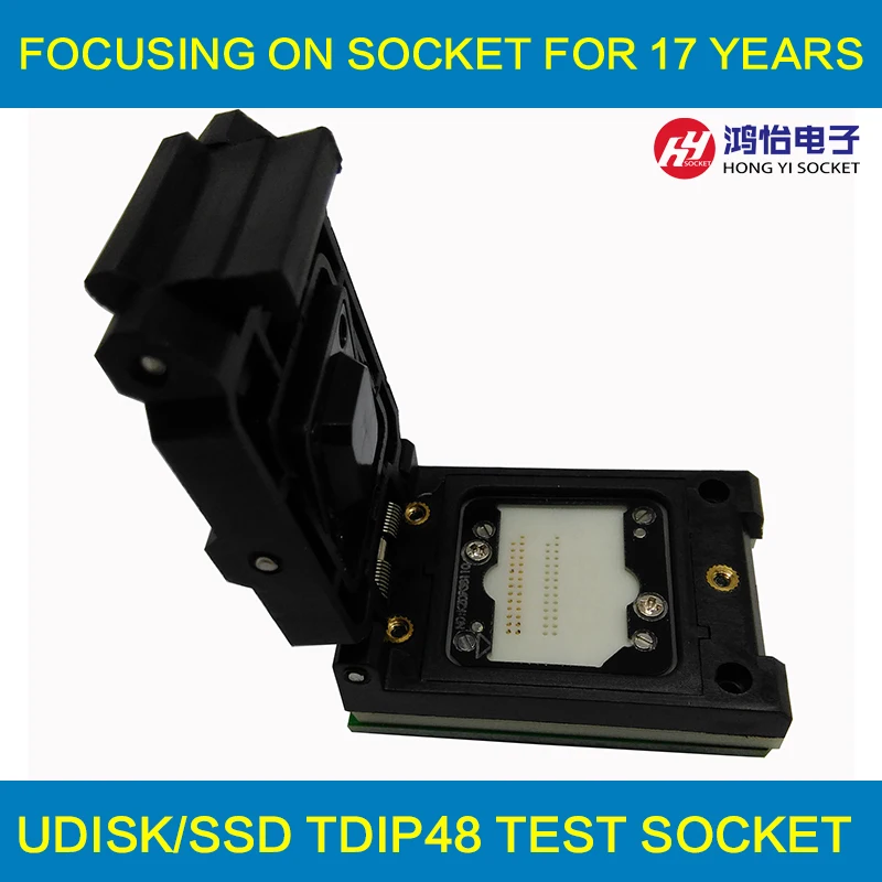 

SD Card DIP48 Test Socket Clamshell Burn in Socket SD Chip for SD card test device customize need your electrical case