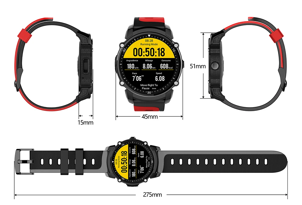 IP68 Водонепроницаемые Смарт-часы FS08 мужские спортивные Смарт-часы монитор сердечного ритма барометр компас фитнес-трекер женские носимые часы
