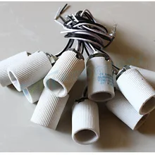 5 шт./лот E14 керамический кронштейн для фары для 660 Вт 250 Вольт, с 2x0,75 электрический провод длиной 20 см