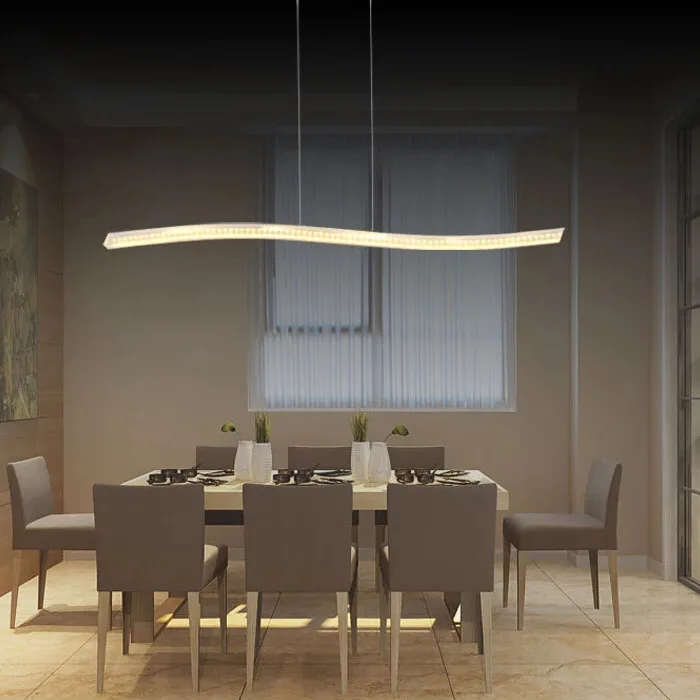 

T NEW LED Creative Transparent Simple Soft lights Modern Rectangular Lamp Acrylic For Study room Restaurant Office Dining Room