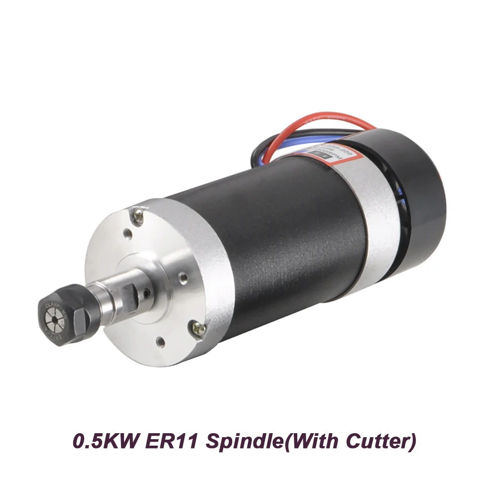 

Brushless Spindle Motor 500W CNC Spindle ER11 55MM Air Cooled Router Motor 3.175MM Milling Cutter CNC Cutter For Engraver Tools