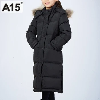 

Winter Jacket for Girls Kid Long Warm Fur Hooded Winter Jacket Girls Coat Teenagers Children Girls Parka Down Coat 10 12 14 Year