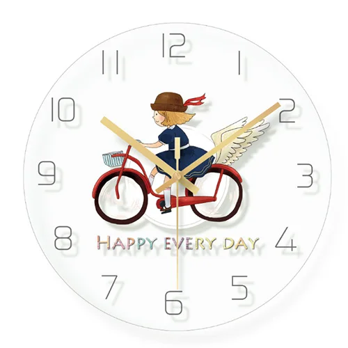 1 шт. английское такси настенные часы современный дизайн мультфильм Стеклянные Настенные часы гостиная украшение специальный подарок 3D настенные часы - Цвет: F