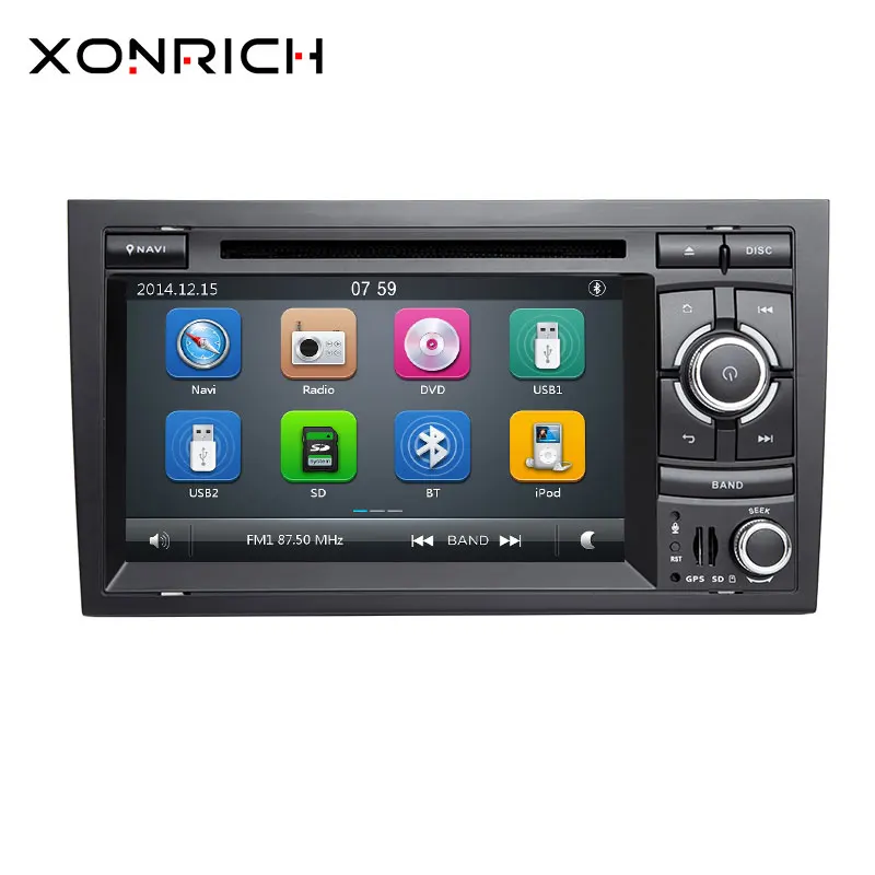 Clearance Car Multimedia Player 2 Din Audio GPS DVD Head Unit for Audi A4 B6 B7 S4 B7 B6 RS4 2002-2008 RS4 B7 SEAT Exeo 2008-2012 1