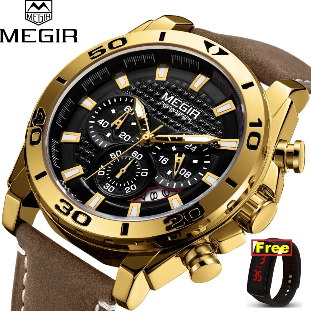 

Relojes 2019 MEGIR Watch Men Fashion Sport Quartz Clock Mens Watches Top Brand Luxury Waterproof Watch Hour Relogio Masculino