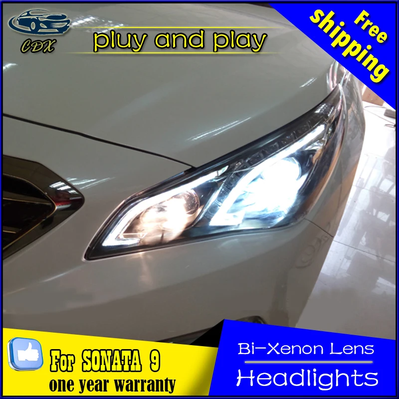 Car Styling Head Lamp for Hyundai Sonata LED Headlight 2015 2016 Sonata