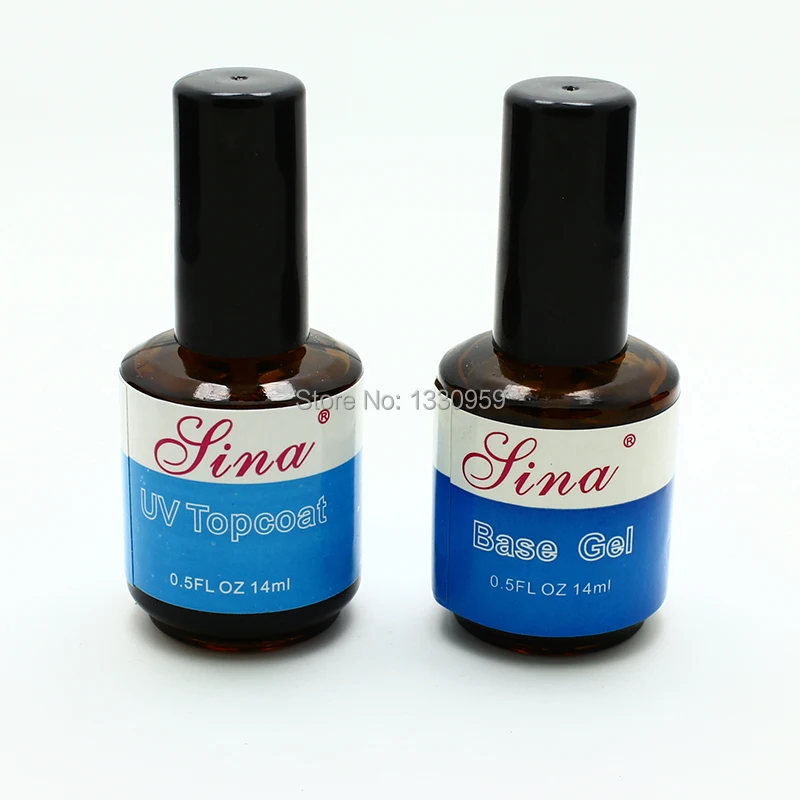 Nail Gel 2pcs/set UV Top Coat+Primer Base Gel Nail Art Tips UV Gel