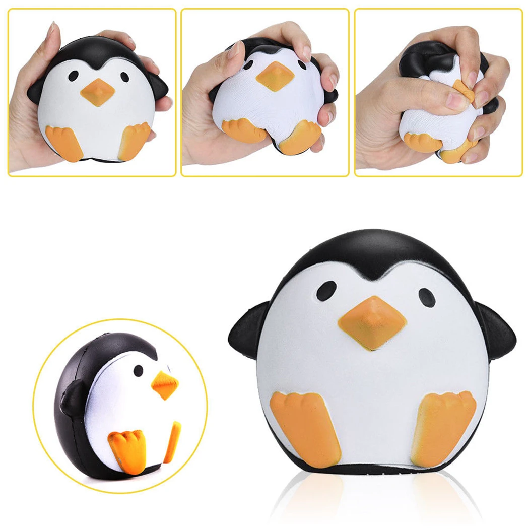 12CM Baby Squishy Cute Penguin Squeeze Stretch Children Boys Girls Soft