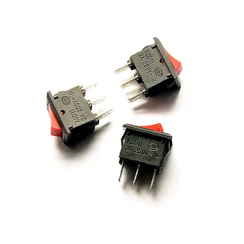 

20PCS/LOT Rocker Switch Red 3 feet 2 files rocker switch 15MM*10MM 3A/250V