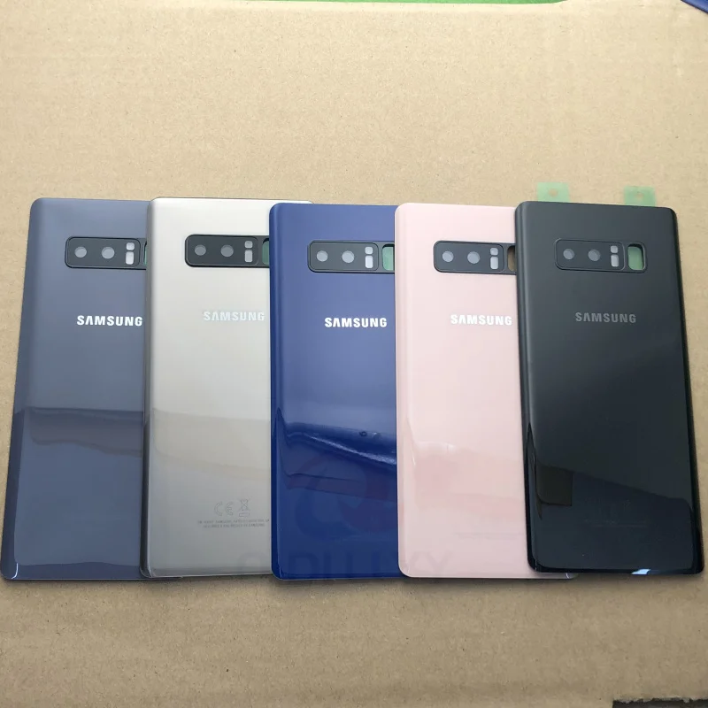 Для SAMSUNG Galaxy Note 8 N950 N950F N9500 Задняя стеклянная крышка для батареи задняя дверь чехол для корпуса для SAMSUNG Note 8 Задняя стеклянная крышка