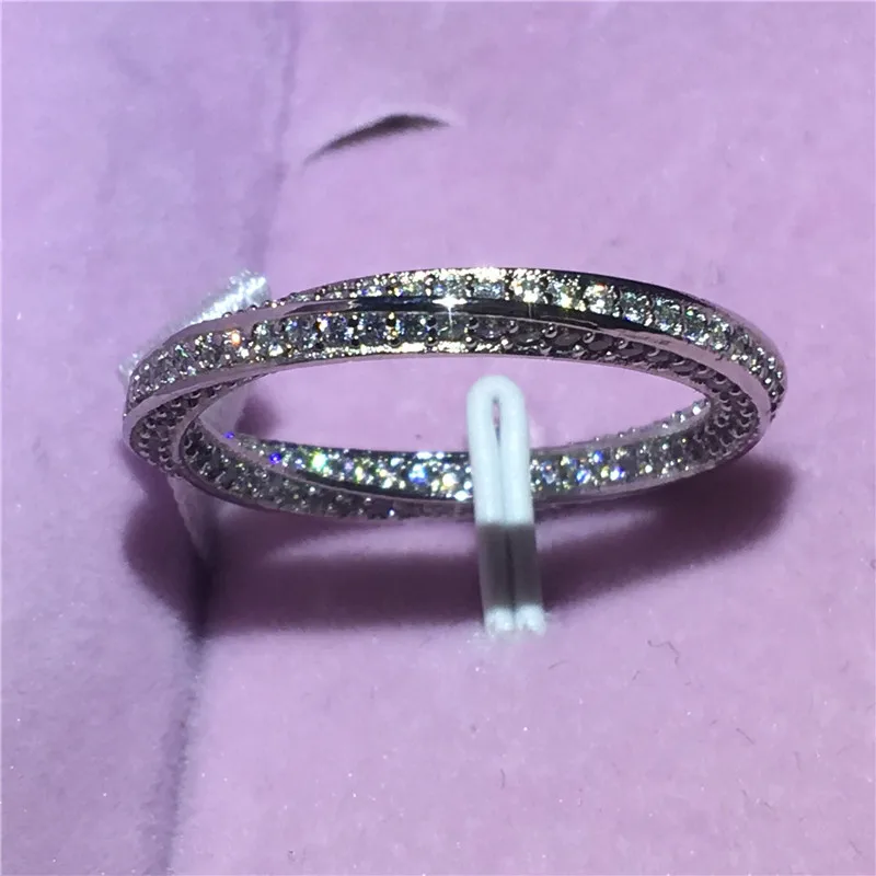 Кольцо с крестиком, фианит AAAAA, обручальное кольцо для женщин, белое золото, заполненное 925, серебро, свадебные украшения