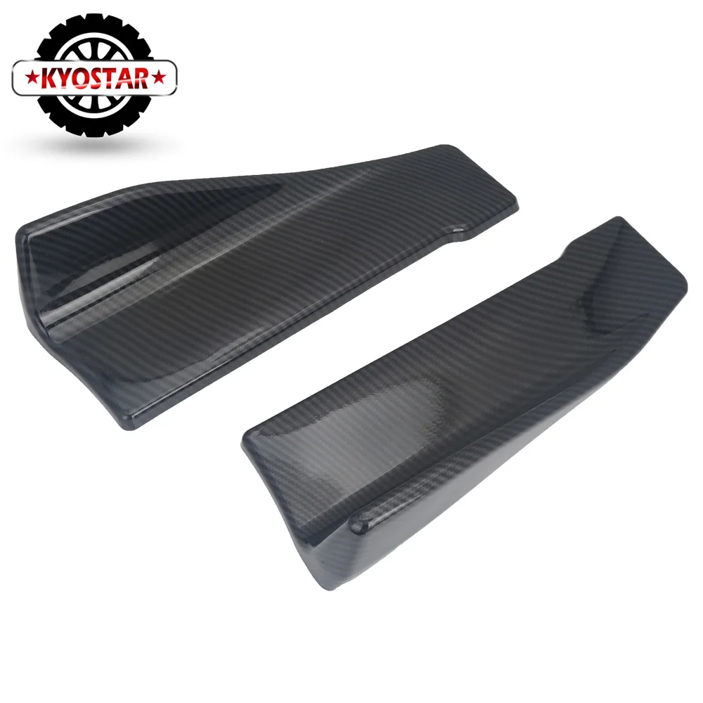 Divisor de ángulo trasero de fibra de carbono Universal para coche difusor de parachoques alerón alas Anti-choque modificado lado del cuerpo del coche falda