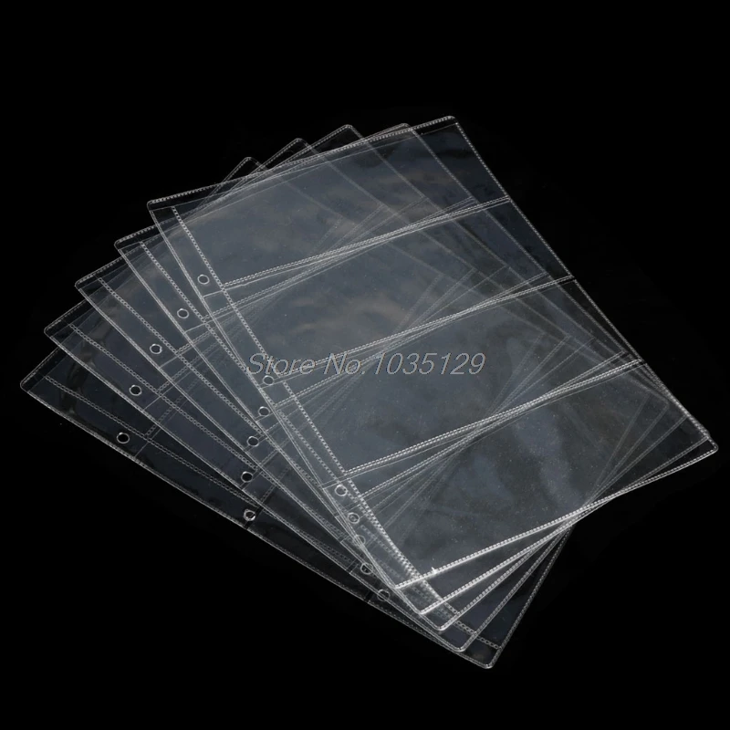 

1 Sheet Album Pages 4 Pockets photo Money Bill Note Currency Holder Storage Collection NEW Whosale&DropShip
