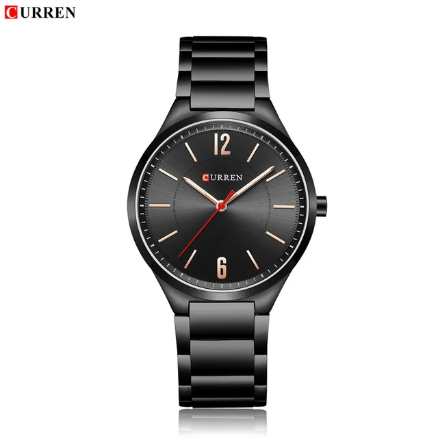 CURREN Top Luxury Brand Men Quartz Wrist Watch Men's Full Steel Business Watches Male Fashion Analog Clock Relogio Masculino - Цвет: Gold Black