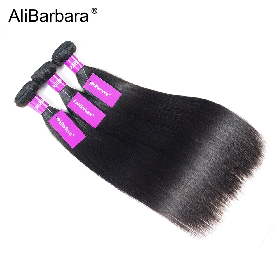AliBarbara Hair Brazilian Straight Hair Bundles 100% Remy Human Hair Weave 3 Bundles Hair Natural Color Can Be Dyed Or Bleached AliBarbara Hair Brazilian Straight Hair Bundles 100% Remy Human Hair Weave 3 Bundles Hair Natural Color Can Be Dyed Or Bleached