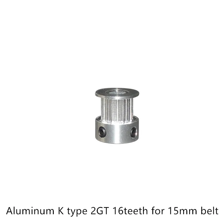 3d принтер алюминиевая 16 стоматологический Бор 5 мм 2GT шкив для GT2 ремня Ширина 15 мм