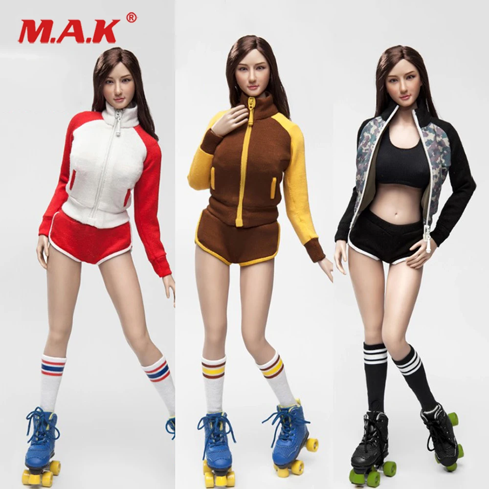 

FGC2017-39 40 41 1/6 Scale Sexy Female clothes Roller Girl head and Clothing set For 12" PH doll Action Figure