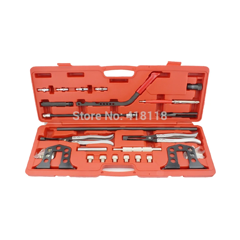 Cylinder Head Service Valve Spring Compressor Remover OHV OHC Engine Repair Set black metal spring compressor remove motorcycle valve splitter install disassembly repair tool special purpose maintain